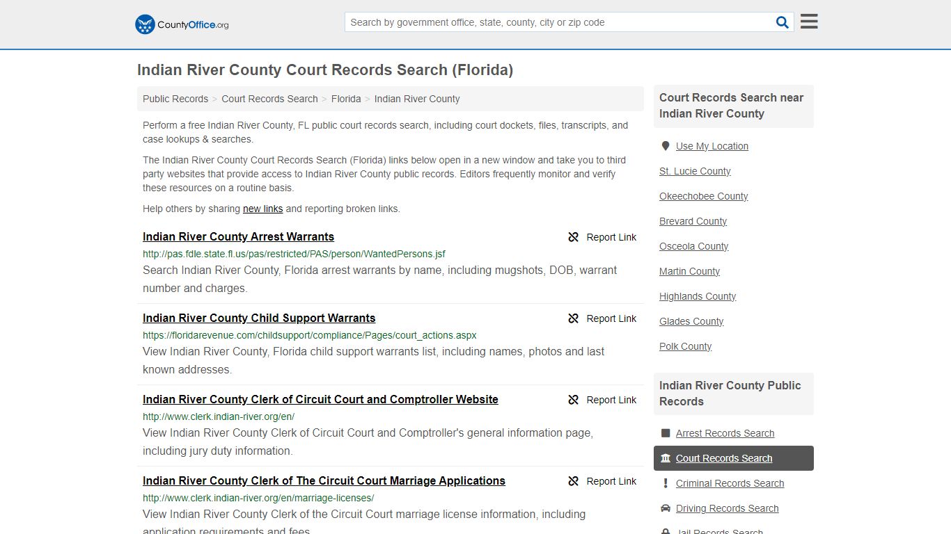 Indian River County Court Records Search (Florida)