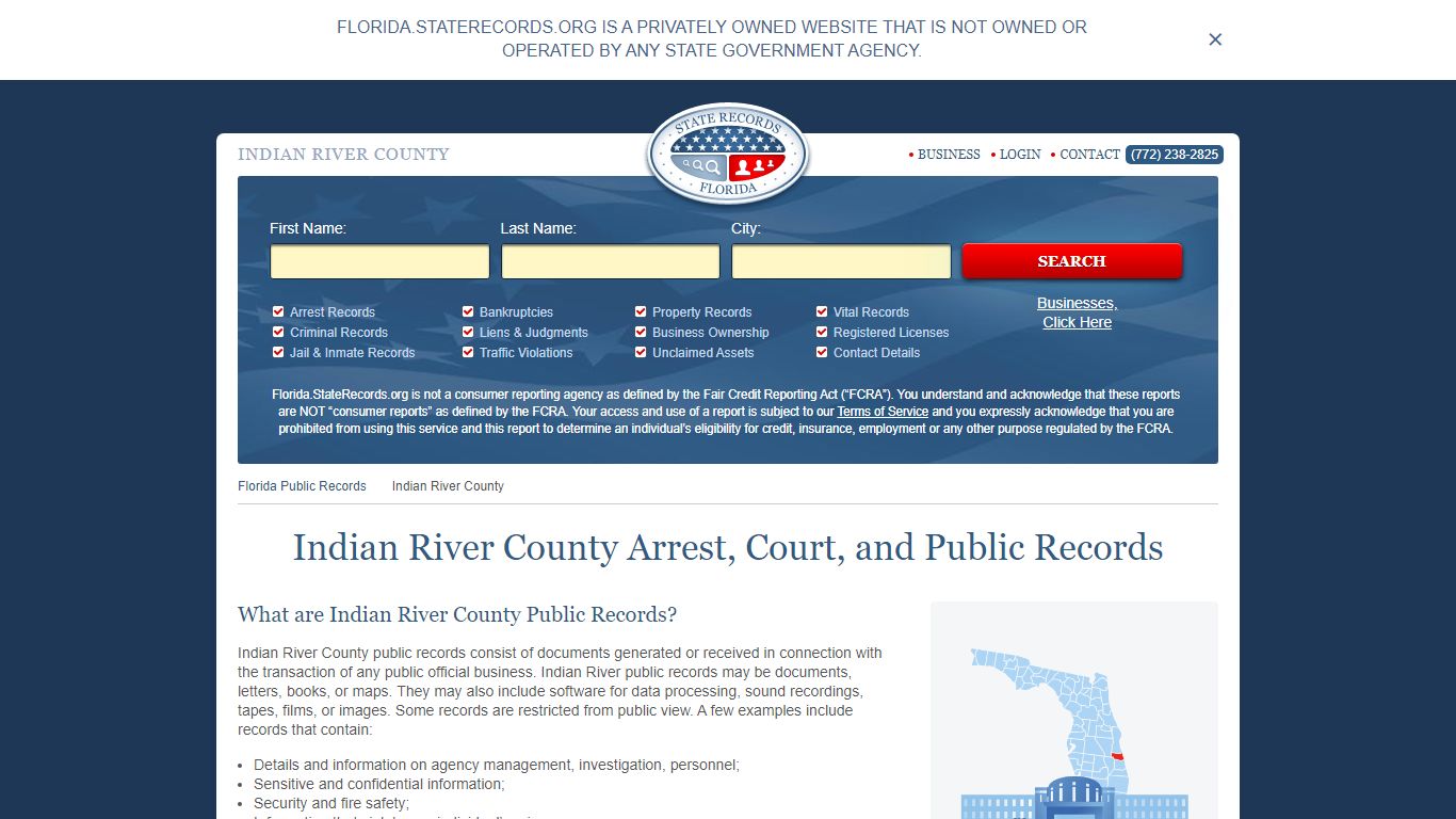 Indian River County Arrest, Court, and Public Records